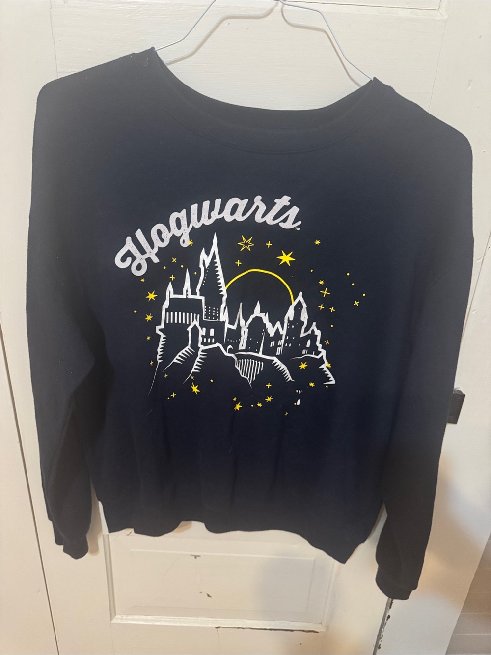 Hogwarts Harry Potter Graphic L Crewneck Sweatshirt - Black